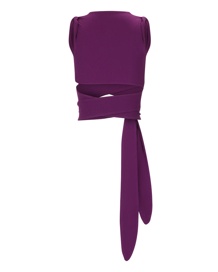 TACK SHOULDER BRALETTE // EGGPLANT
