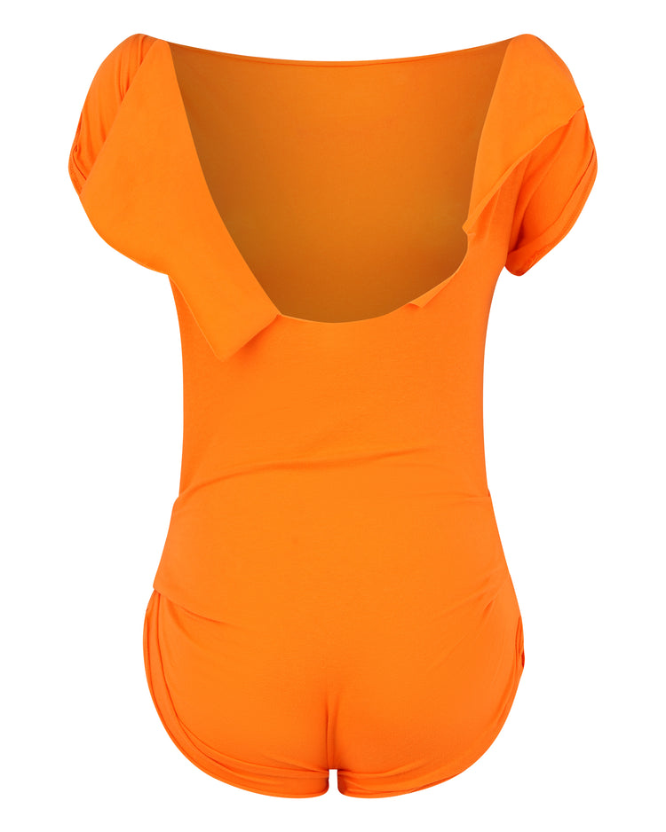 DESTROYED TSHIRT BODYSUIT // PERSIMMON