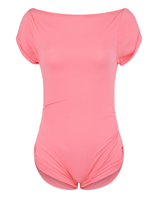DESTROYED TSHIRT BODYSUIT // PLUMERIA