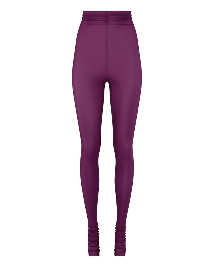 SHEER SHIMMER TIGHTS // EGGPLANT