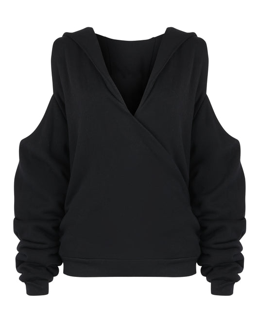 COLD SHOULDER HOODIE // MAGNETIC