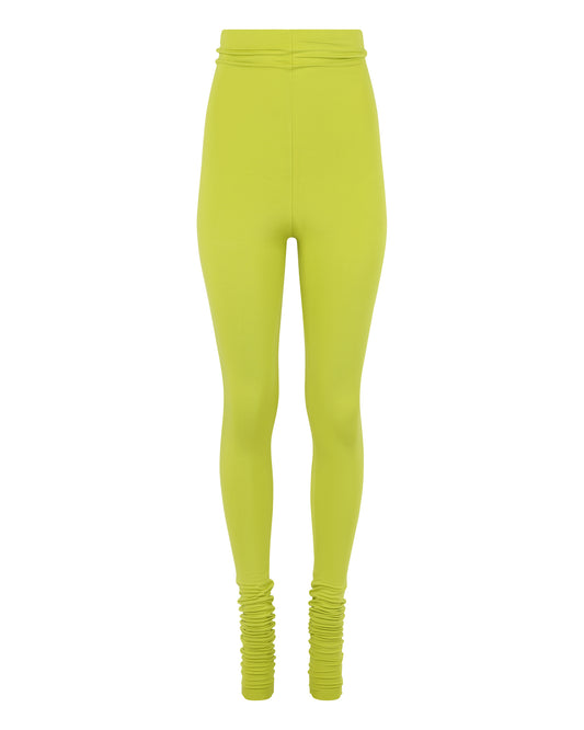 MODAL DOUBLE RAW EDGE LEGGING // KIWI