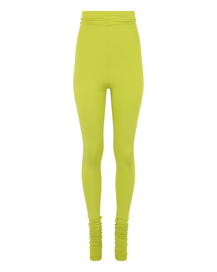 MODAL DOUBLE RAW EDGE LEGGING // KIWI