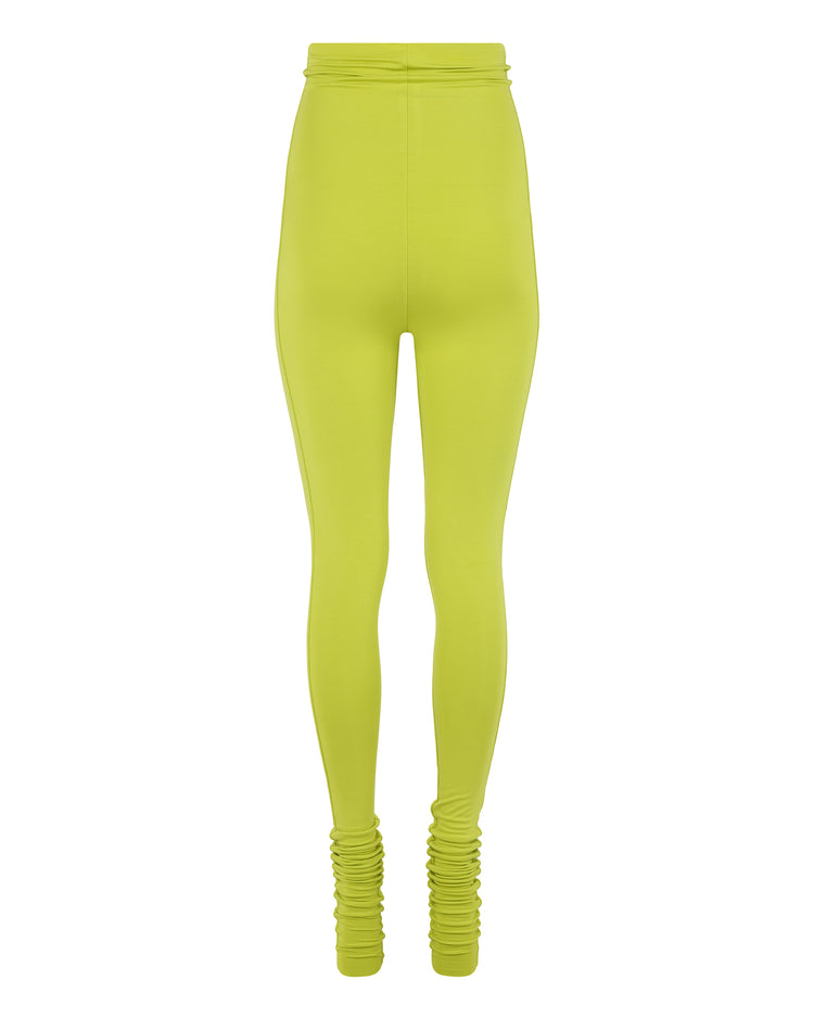MODAL DOUBLE RAW EDGE LEGGING // KIWI