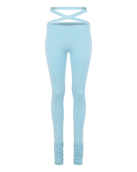 '91 CRISS CROSS LEGGING // AQUAMARINE