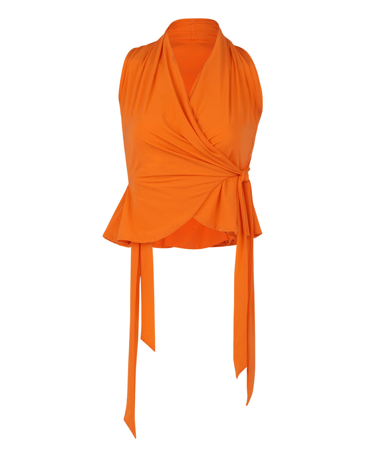RACERBACK FLOUNCE TOP // PERSIMMON
