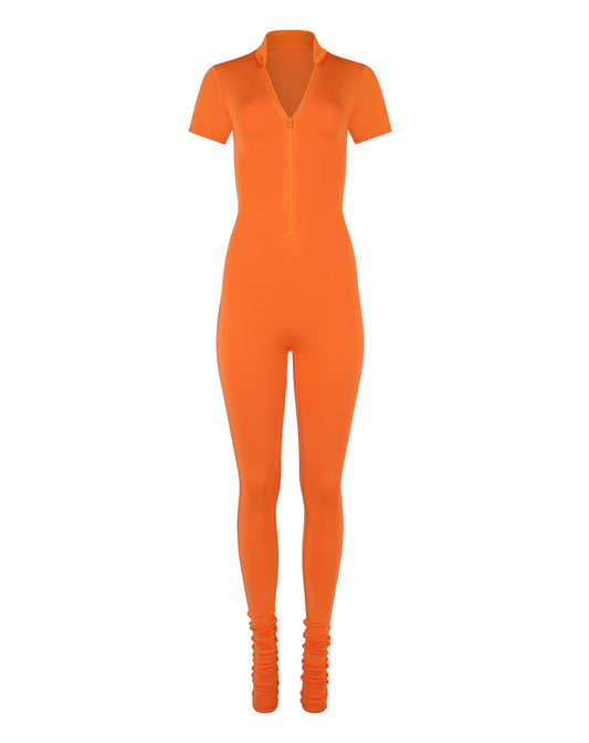MODAL POLO CATSUIT // PERSIMMON