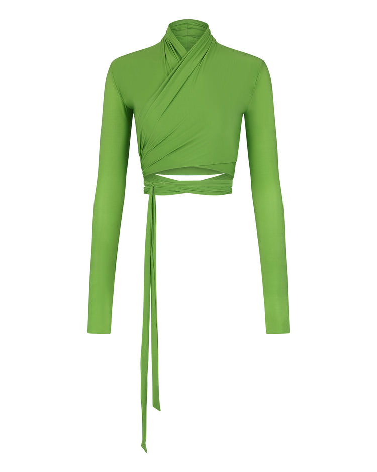 SHIMMER CROPPED BOLERO // FROG