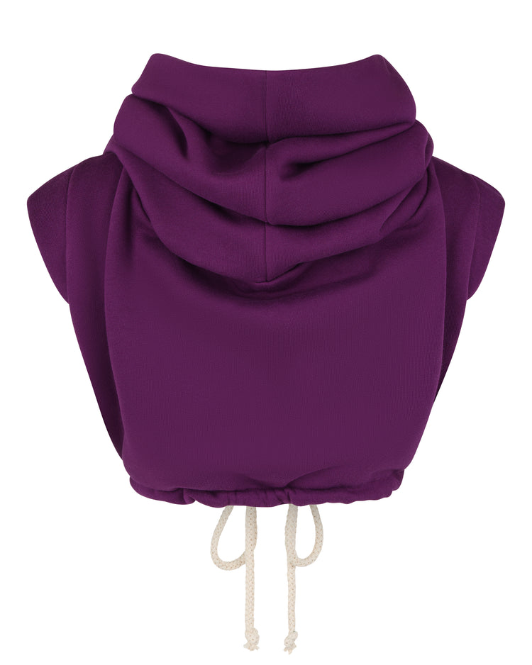 HIGH FREAQ TEDDY VEST // EGGPLANT