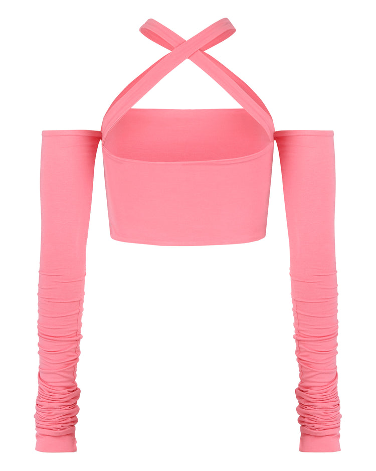 '91 CRISS CROSS TOP // PLUMERIA
