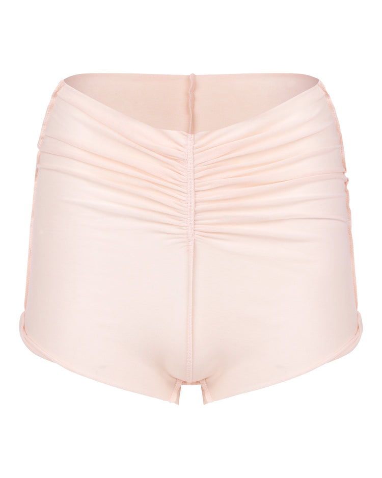 SCRUNCH TAP SHORT // PINK MIST
