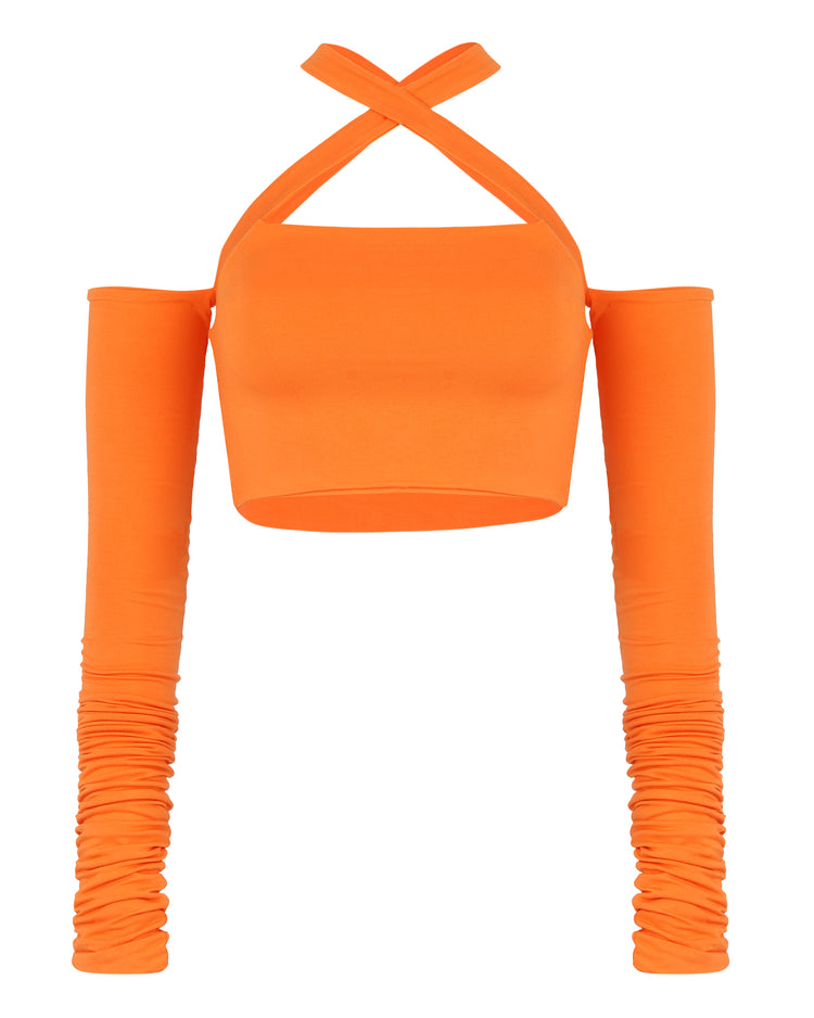 '91 CRISS CROSS TOP // PERSIMMON