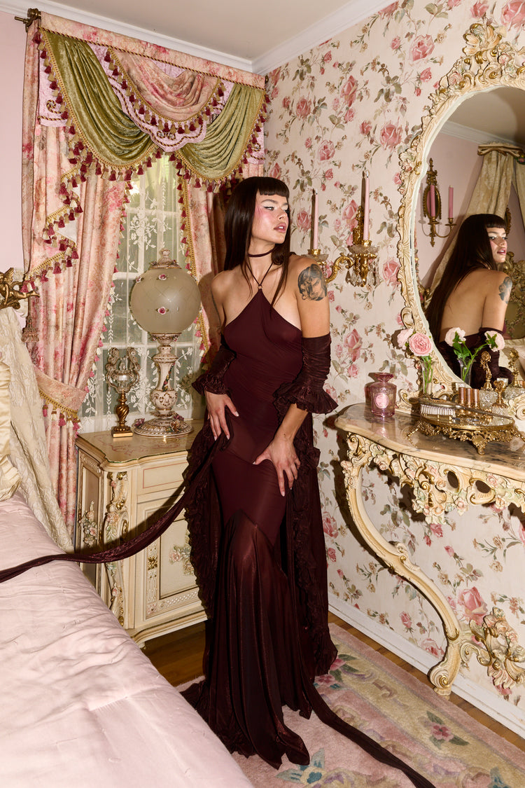TEARDROP MERMAID TAIL DRESS // CHERRY WINE