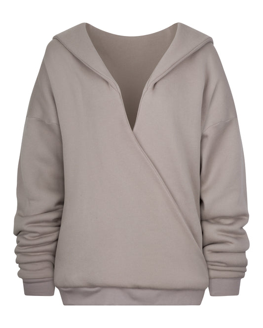 OVERSIZED CRISS CROSS HOODIE // DUMBO