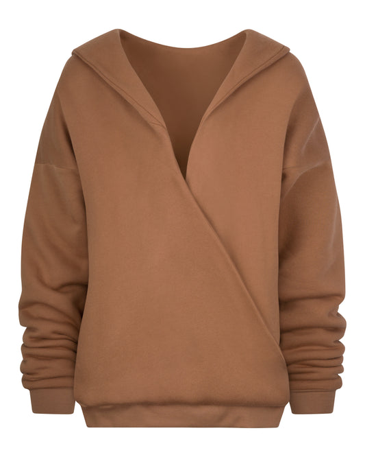 OVERSIZED CRISS CROSS HOODIE // FOX TROT