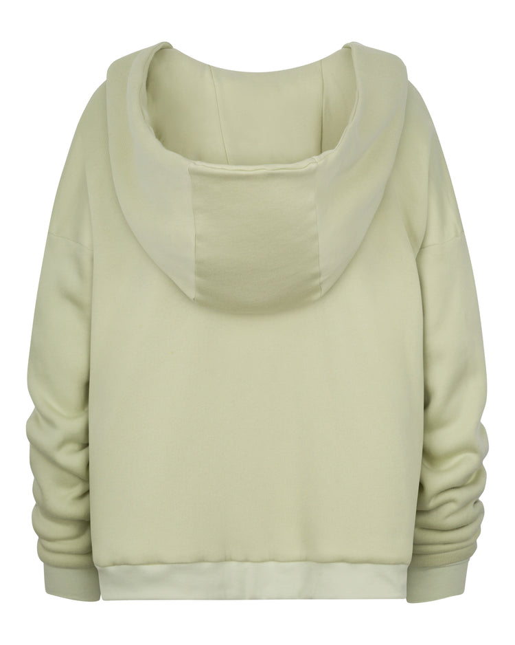 OVERSIZED CRISS CROSS HOODIE // LIME DUST