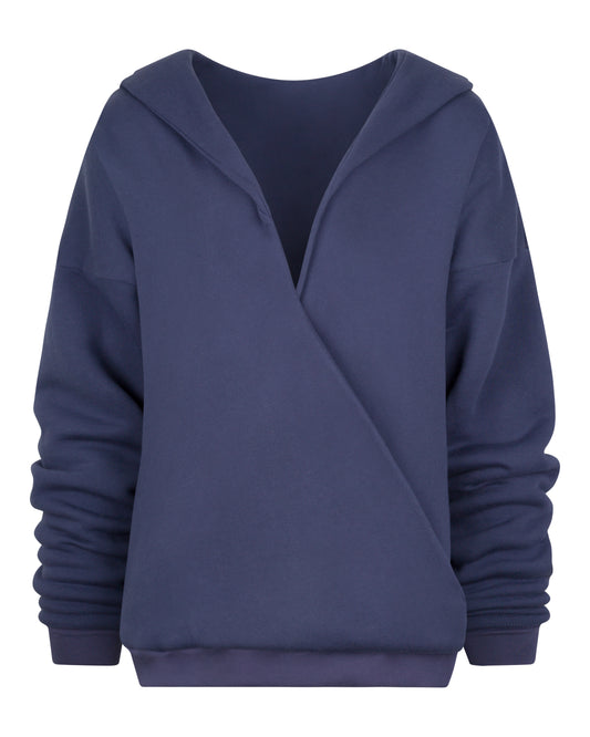 OVERSIZED CRISS CROSS HOODIE // OCEANA