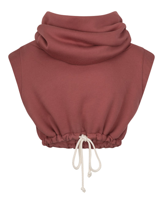 SOFT LANDING TEDDY VEST // MAHOGANY