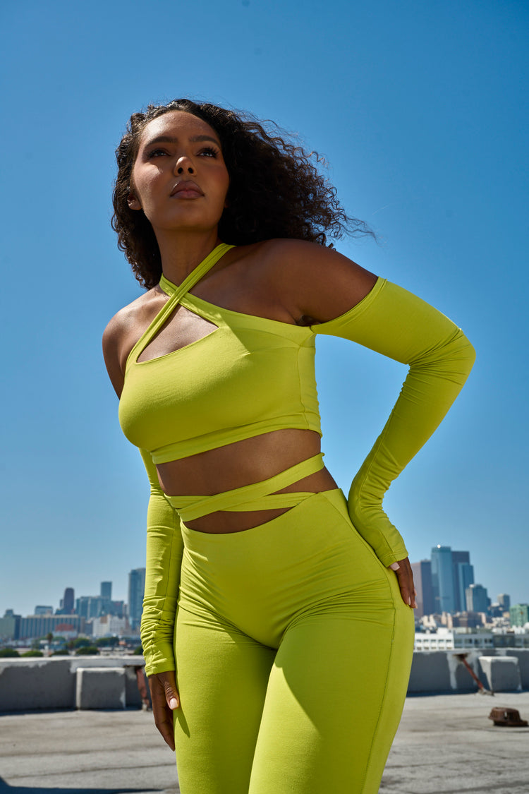 '91 CRISS CROSS LEGGING // KIWI