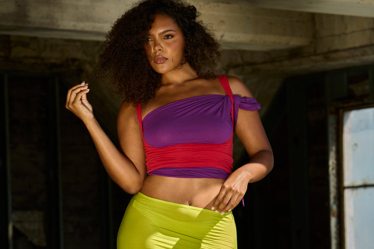 SHEER FLOW SKIRT // KIWI