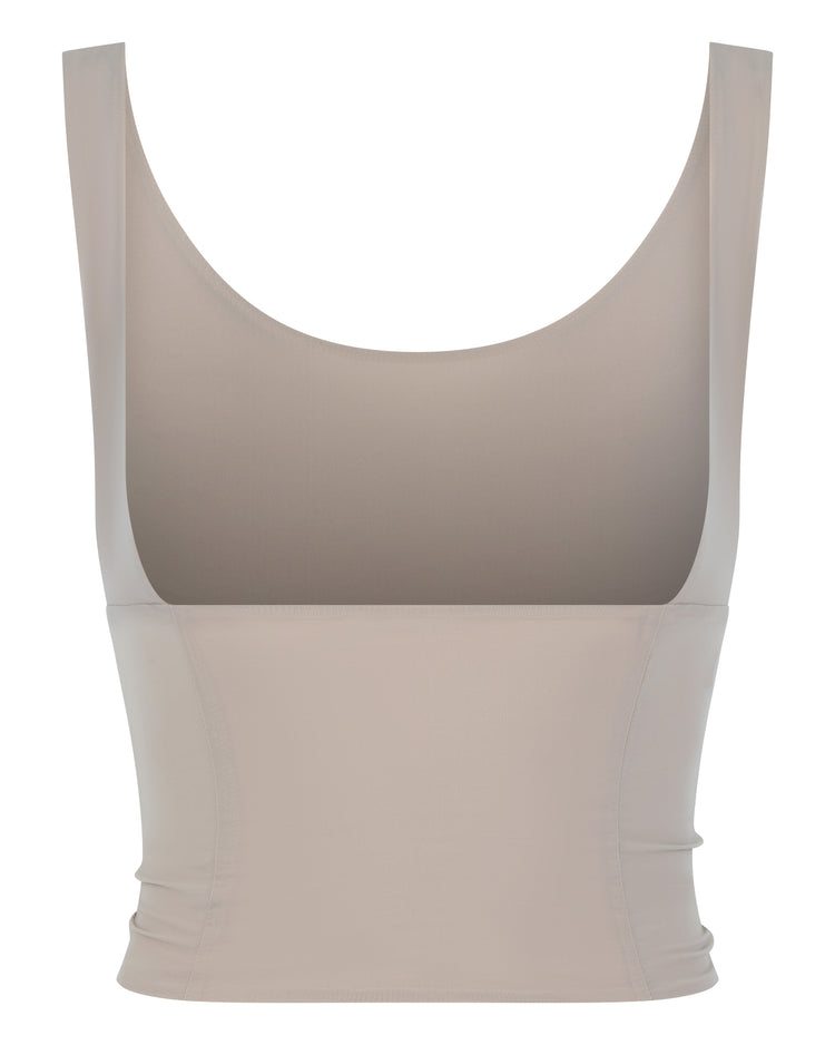 OPEN BUST CORSET SEAM TANK // FLUFFY MUSHROOM