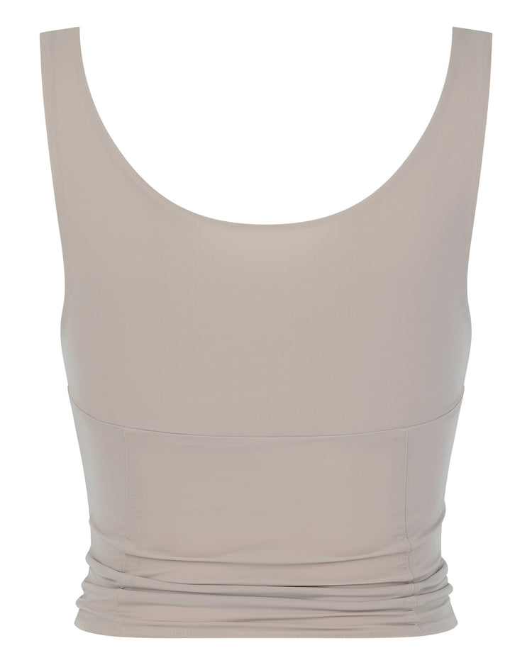 OPEN BUST CORSET SEAM TANK // FLUFFY MUSHROOM