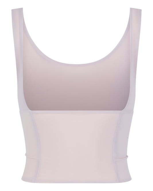 OPEN BUST CORSET SEAM TANK // PINK WHISPER