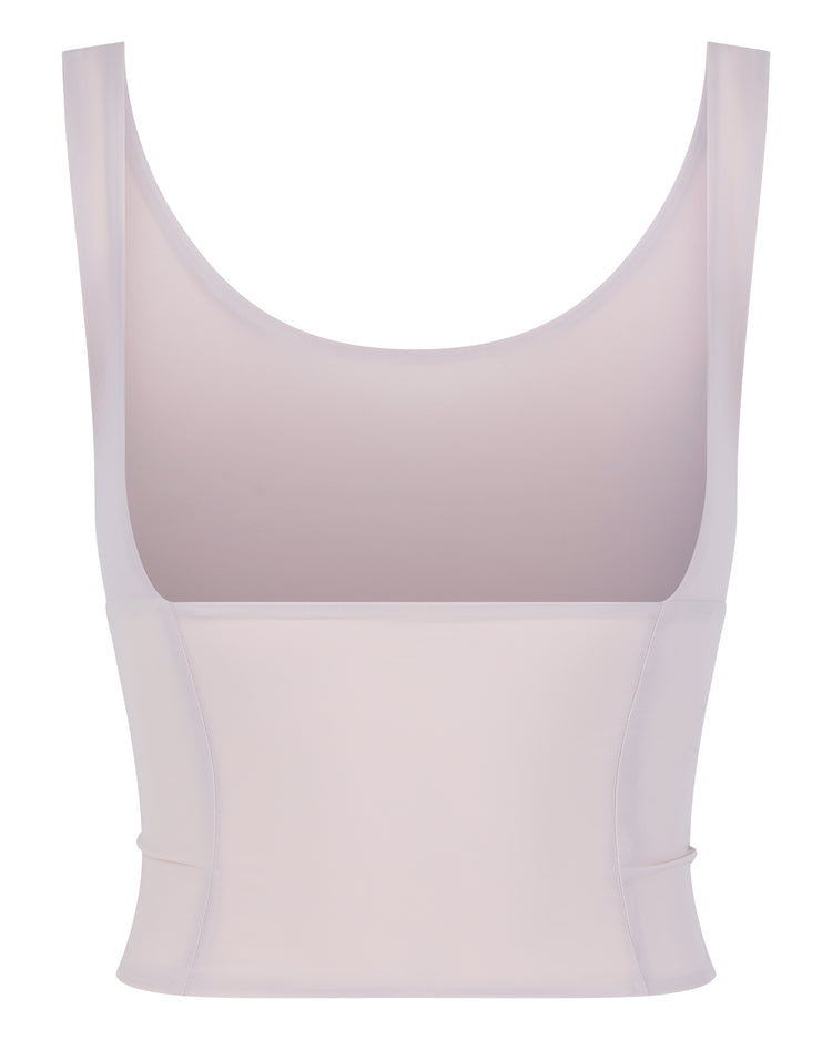OPEN BUST CORSET SEAM TANK // PINK WHISPER