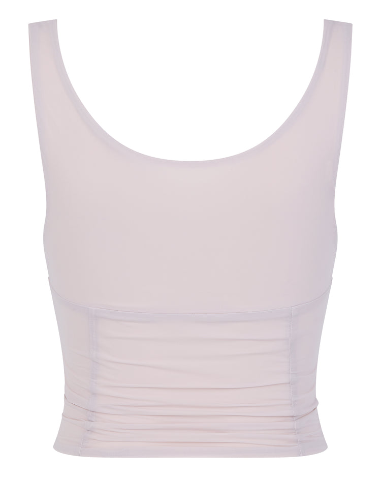 OPEN BUST CORSET SEAM TANK // PINK WHISPER