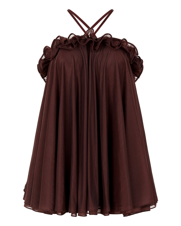 BABYDOLL HALTER MINI // CHERRY WINE