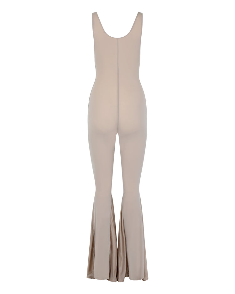 OPEN BUST ULTRA FLARE CATSUIT // FLUFFY MUSHROOM