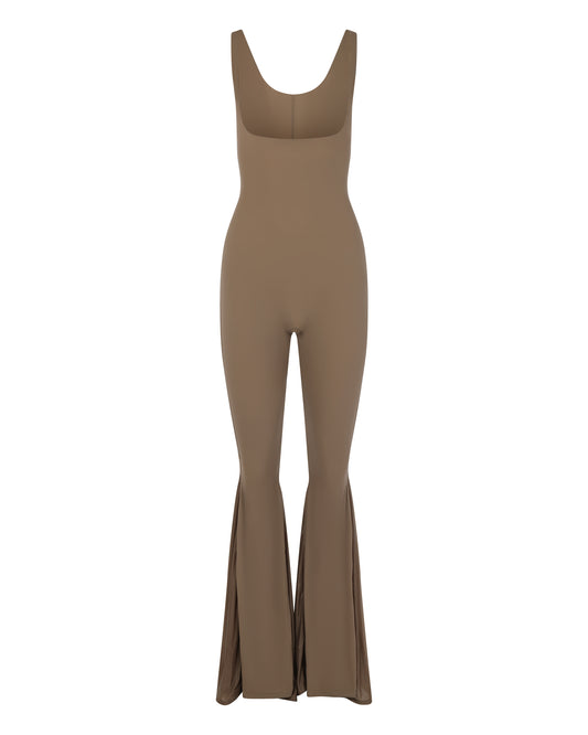OPEN BUST ULTRA FLARE CATSUIT // BAMBI