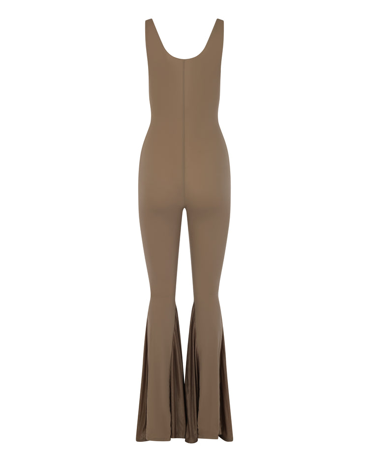 OPEN BUST ULTRA FLARE CATSUIT // BAMBI