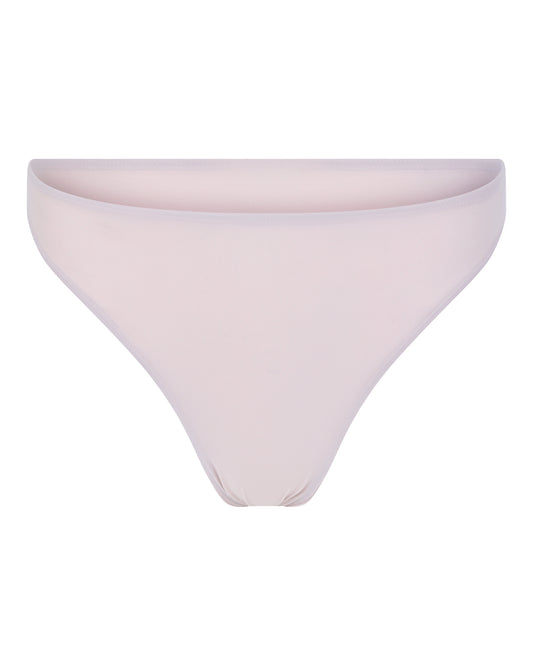 HIGH CUT HOSIERY THONG // PINK WHISPER
