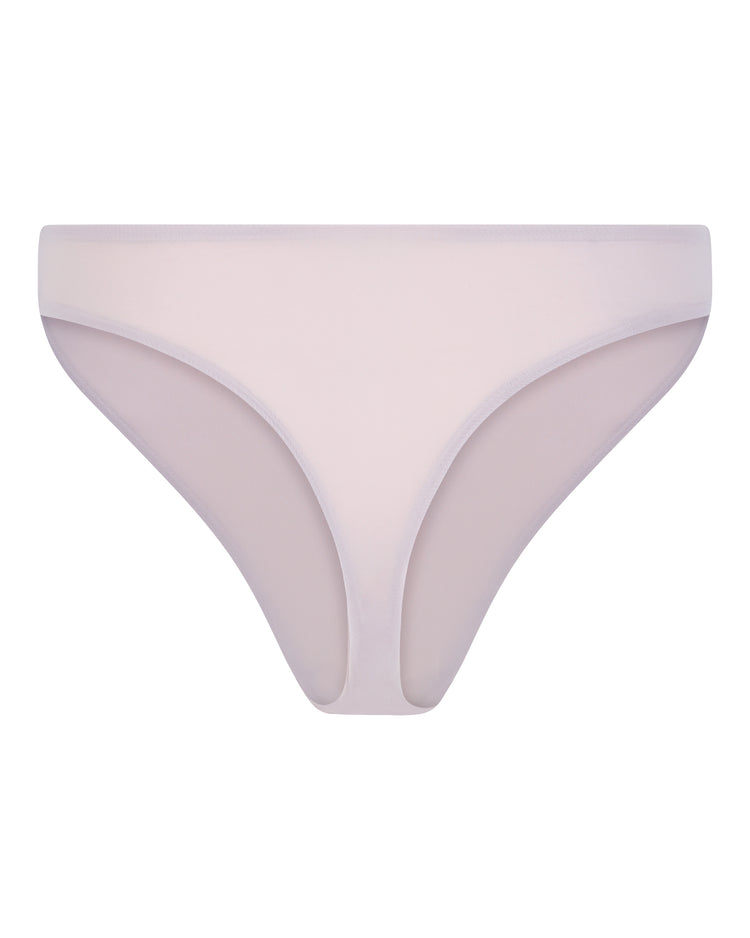 HIGH CUT HOSIERY THONG // PINK WHISPER