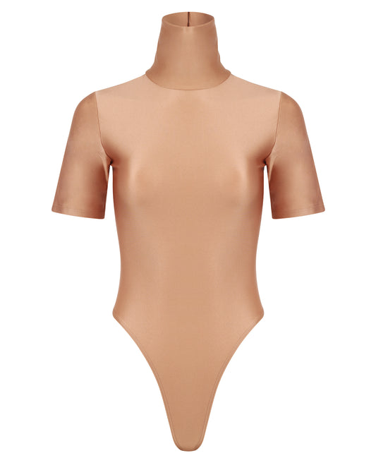 DANCE SPANDEX 3/4 BODYSUIT // SHIMMERING BLUSH