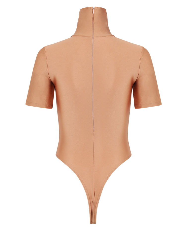 DANCE SPANDEX 3/4 BODYSUIT // SHIMMERING BLUSH