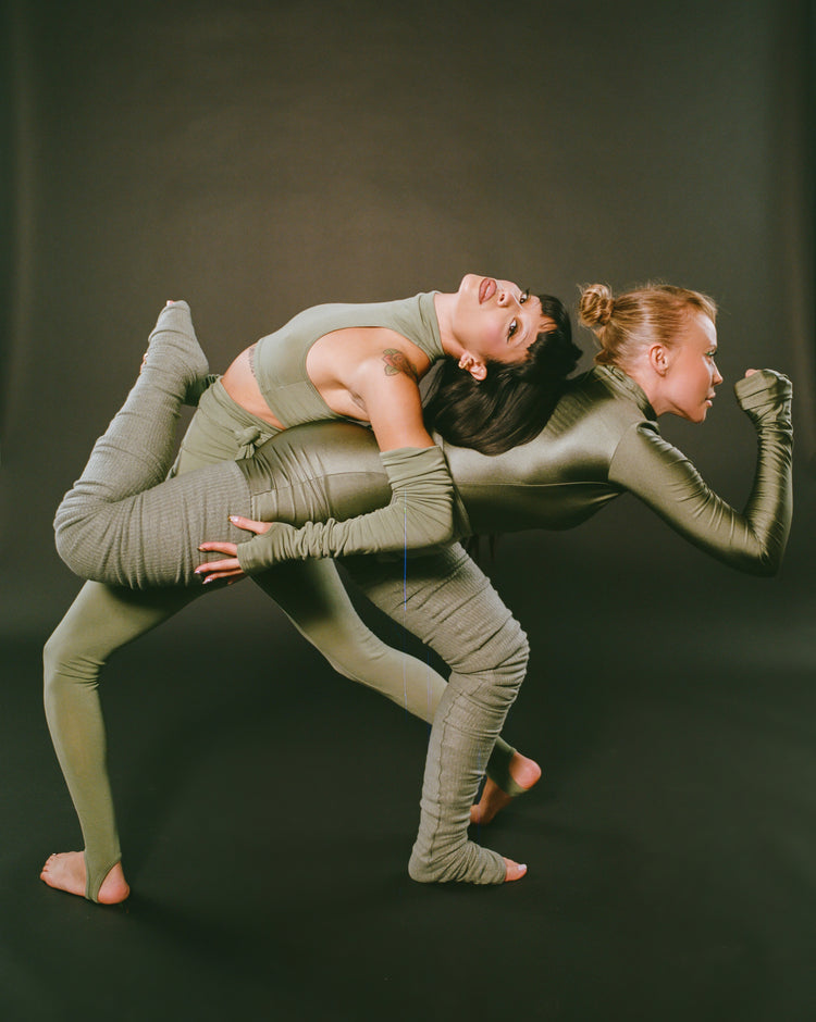 DANCE SPANDEX COZY CATSUIT // SAGE WHISPER