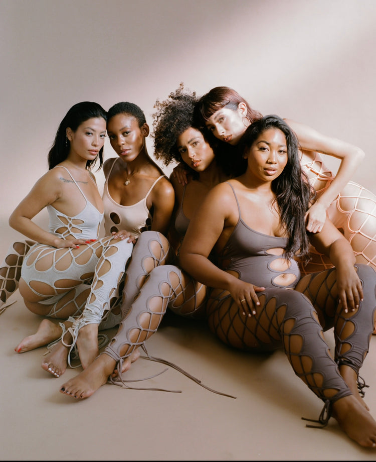 LACE UP BODY STOCKING // LATE NIGHT LINK