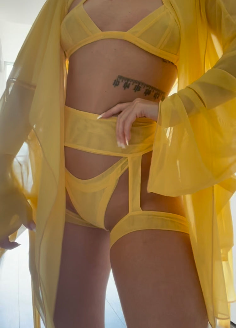 NYLON MESH GARTER // BB BANANA YELLOW