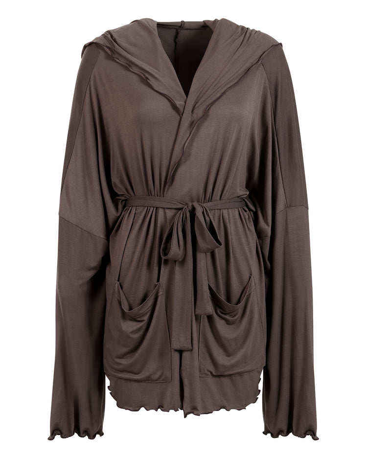 HOODED SHORTIE ROBE // LATE NIGHT LINK